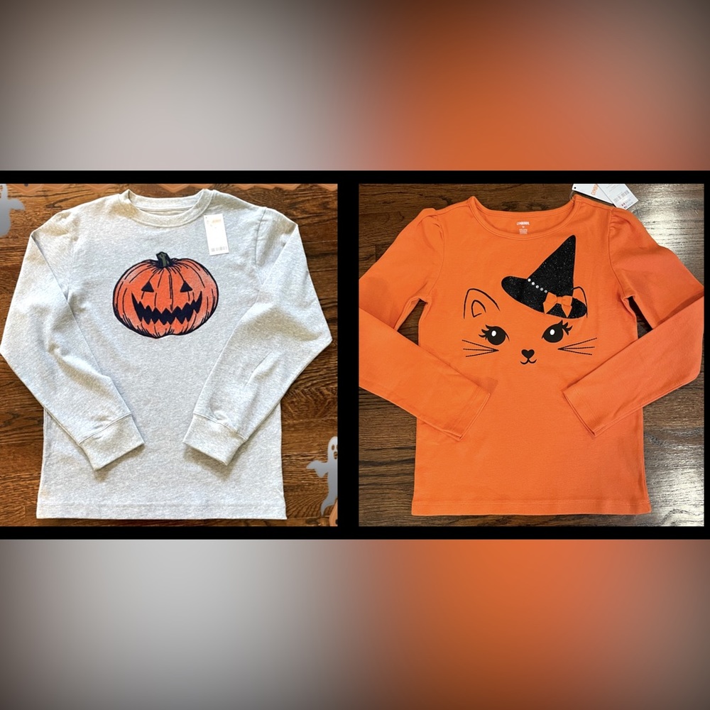 🐈‍⬛ NWT ~ 2 BRAND NEW GYMBOREE HALLOWEEN LONG SLEEVED TOPS